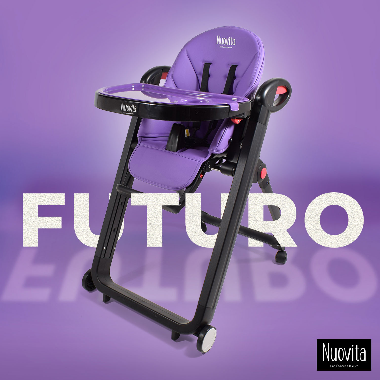 Стульчик для кормления Nuovita Futuro Nero Viola - фото 2