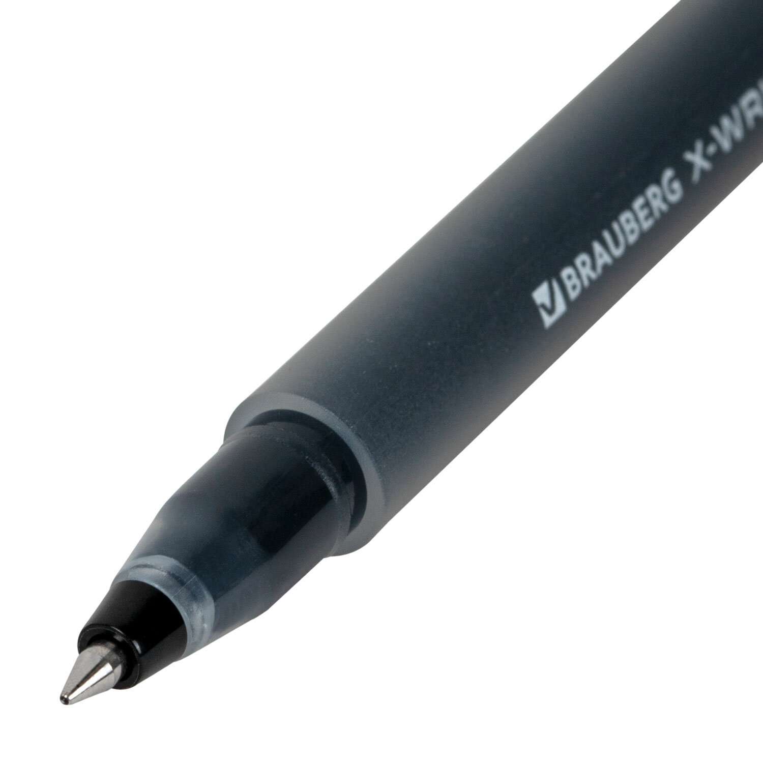 Ручки гелевые Brauberg черные набор 4 шт для школы тонкие - фото 7