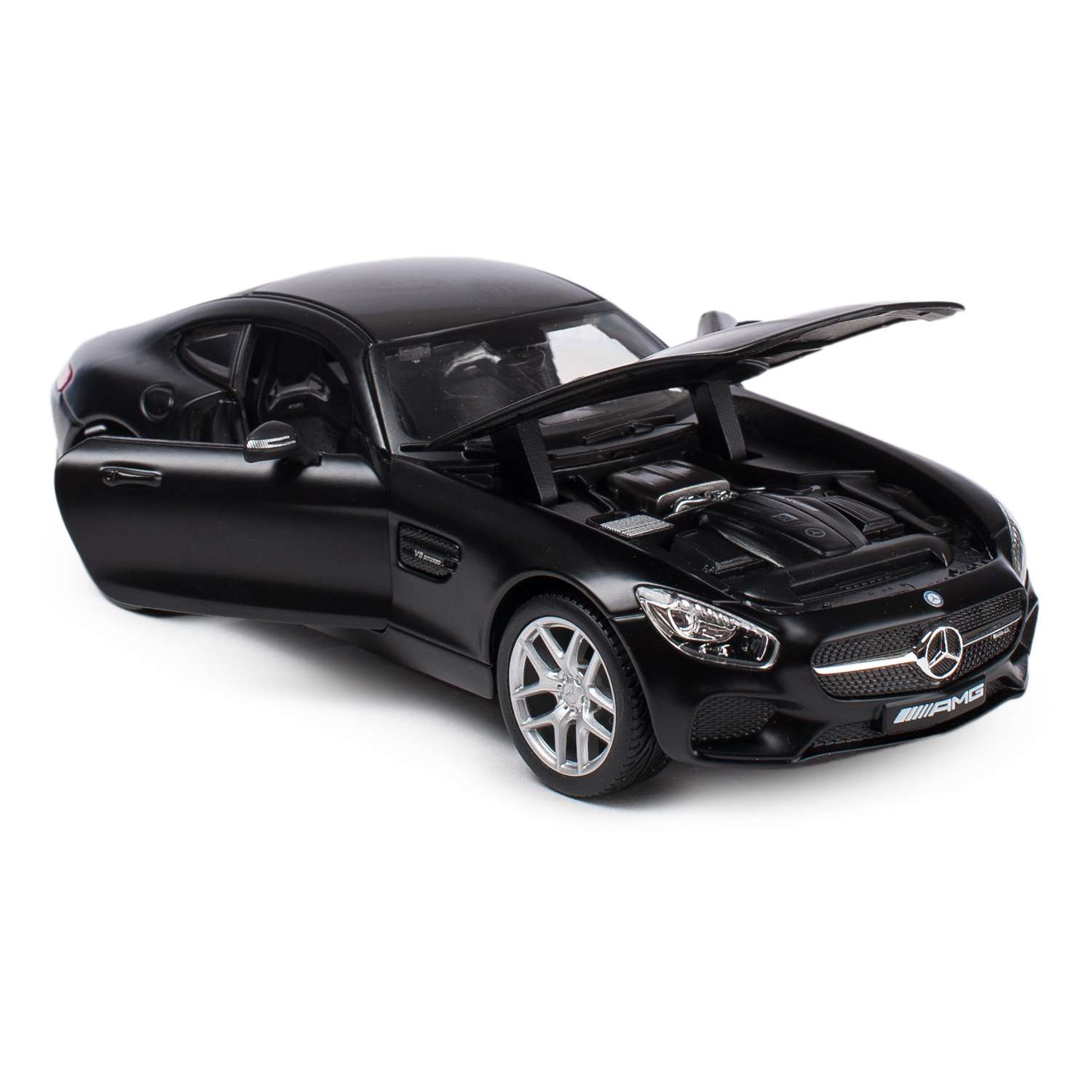 Машинка MAISTO 1:24 Mercedes AMG GT in Dull Черная 31134 31134 - фото 4