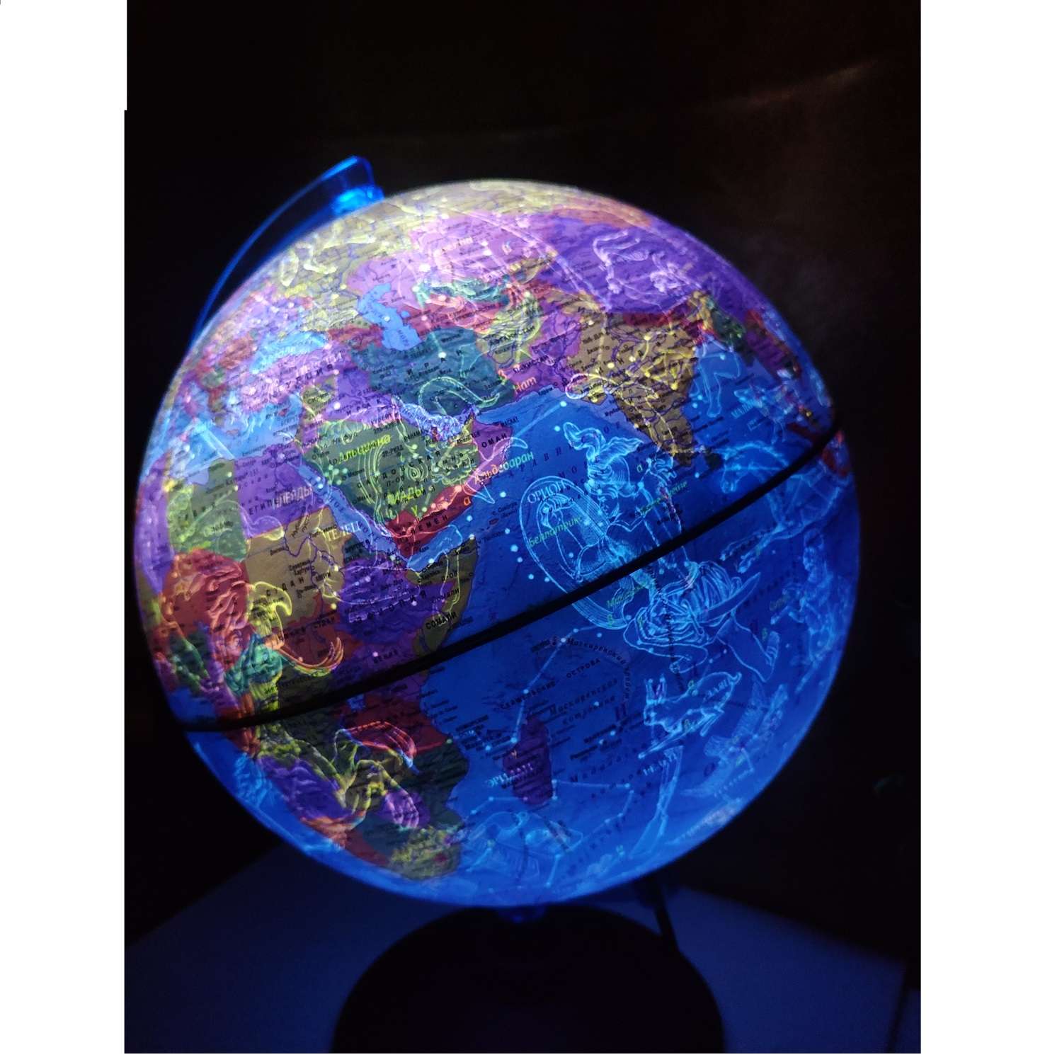 Глобус Globen День и ночь с двойной картой - политика и звездного неба с LED-подсветкой 25 см - фото 9