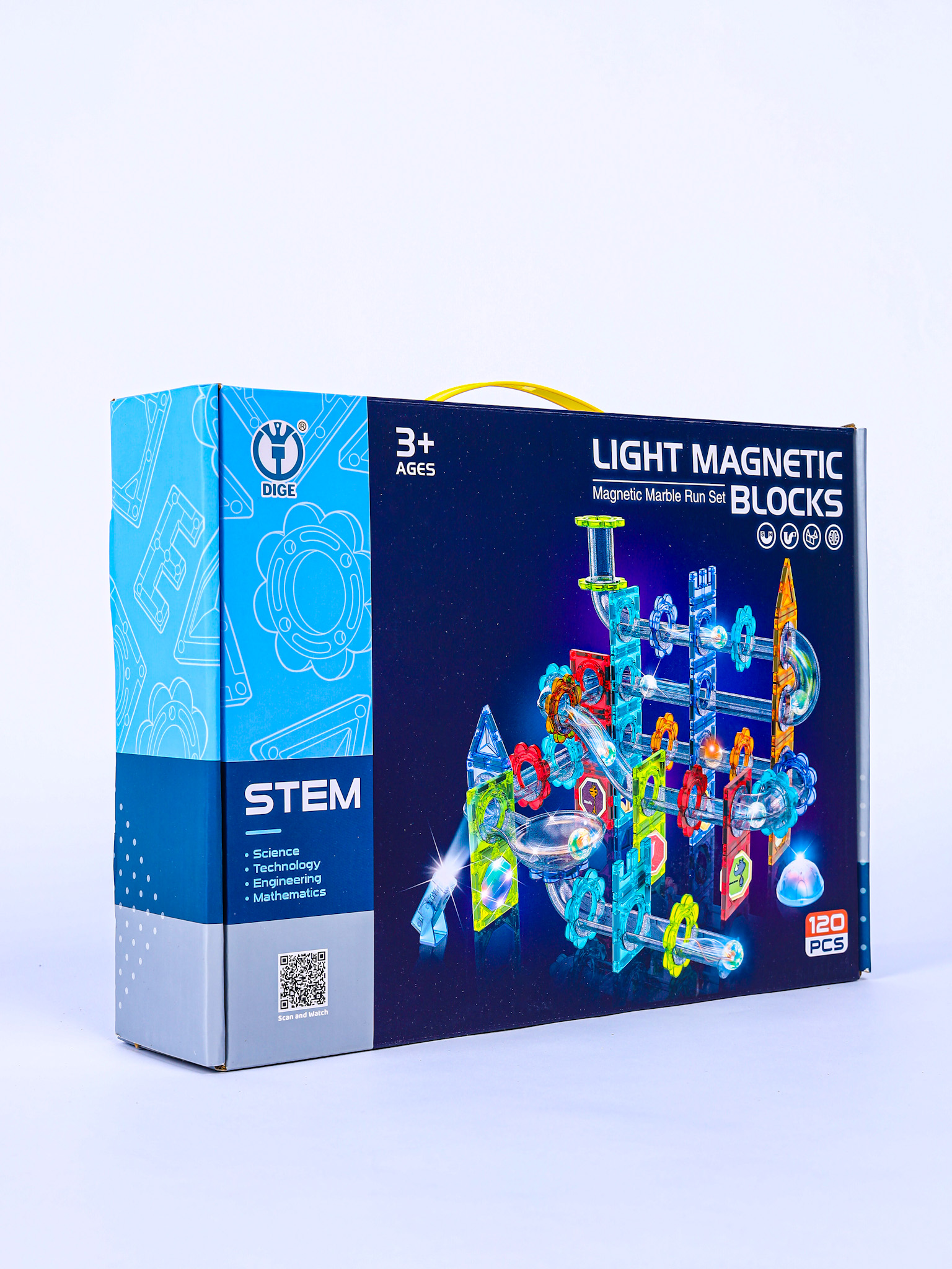 Магнитный конструктор Play Cool детский светящийся развивающий из 120 деталей - фото 10