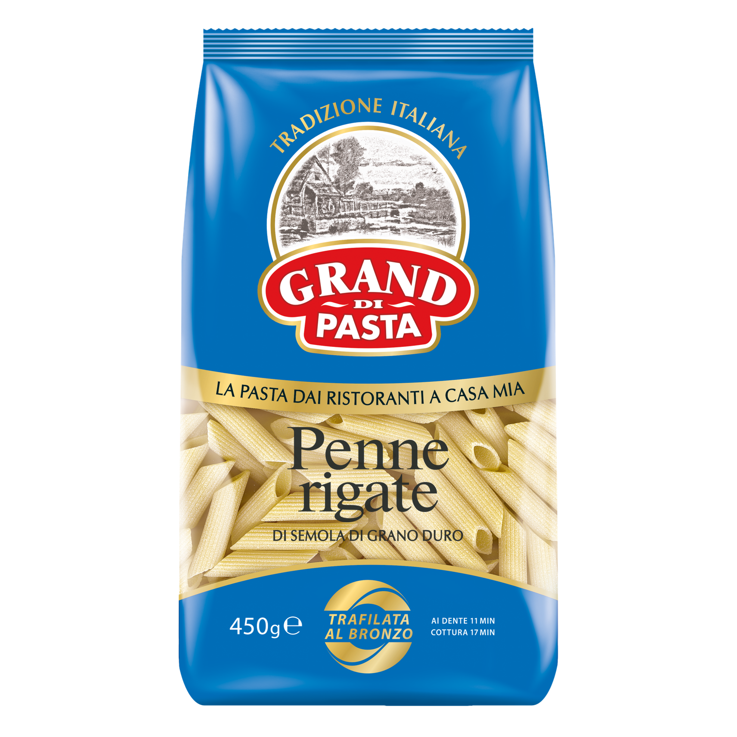 Макаронные изделия Grand Di Pasta Penne Rigate 450 гр - фото 1