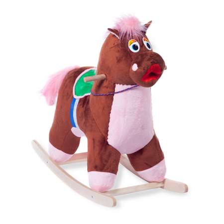 Качалка Тутси Лошадь коричневый+розовый