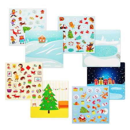 Игровой набор Бумбарам многоразовые наклейки Новый год для малышей