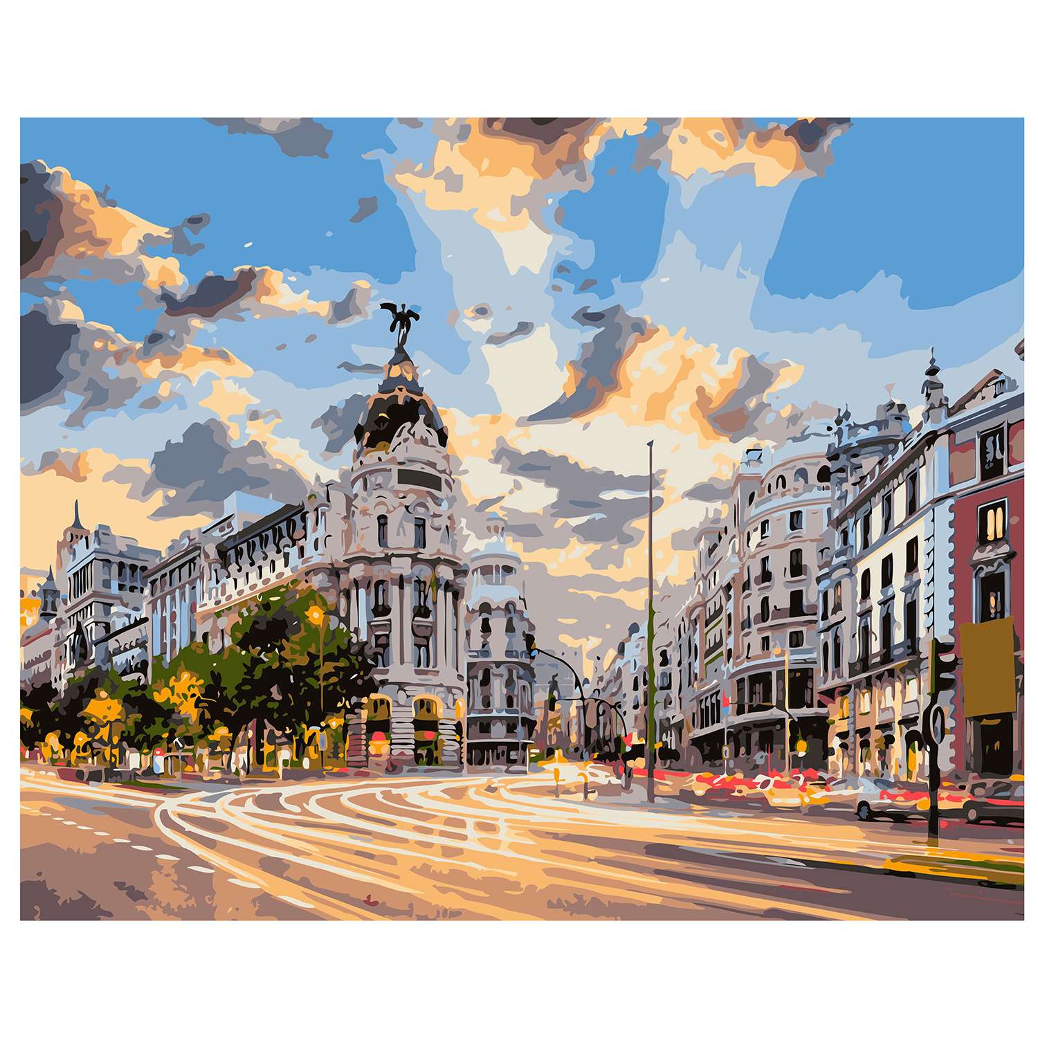 Картина по номерам Рыжий кот Мадрид Испания Х-6577 - фото 1
