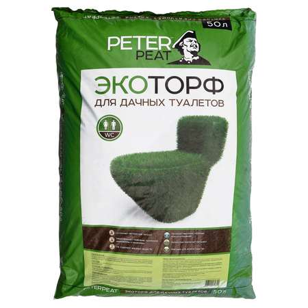 Экоторф PETER PEAT для дачных туалетов 50л