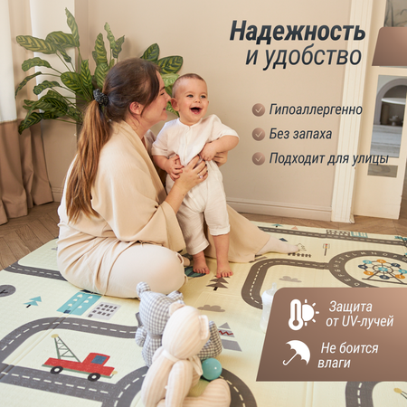 Коврик UNIX Kids Zoo двусторонний текстурная поверхность развивающий