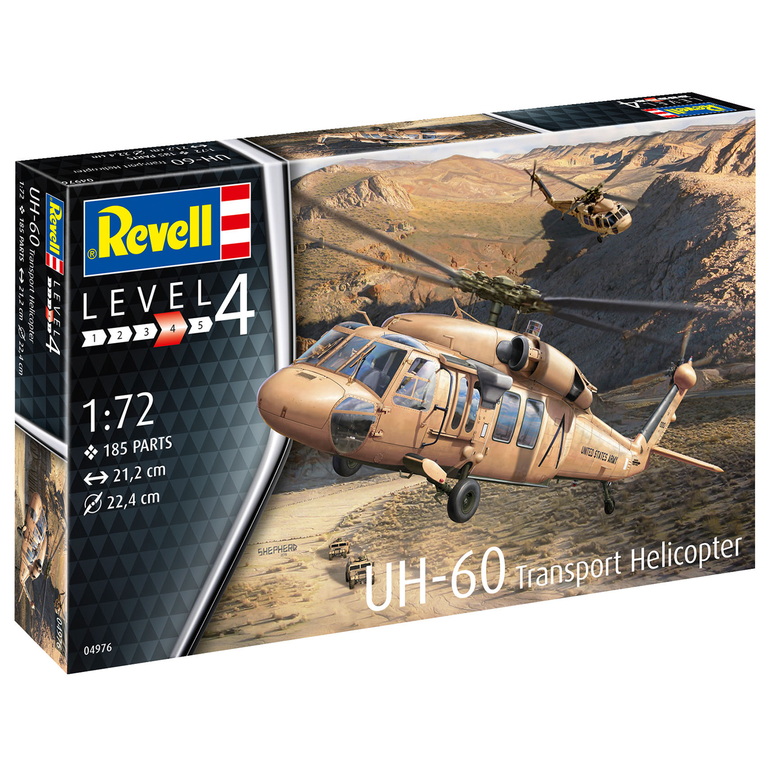 Сборная модель Revell Американский многоцелевой вертолёт UH-60 04976 - фото 4