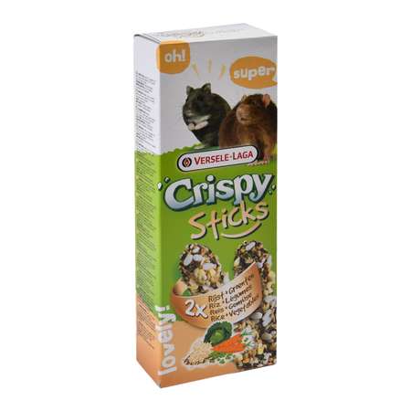 Лакомство для хомяков и крыс Versele-Laga Crispy Палочки с рисом и овощами 55г 2шт