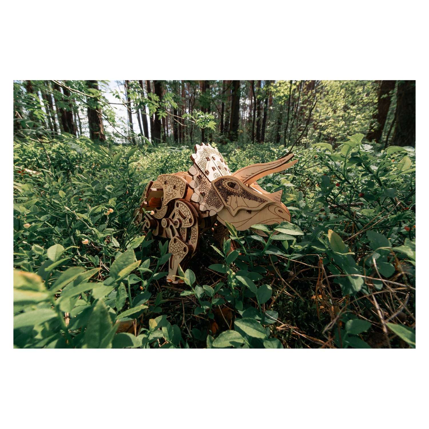 Конструктор Eco Wood Art Динозавр Трицератопс - фото 7