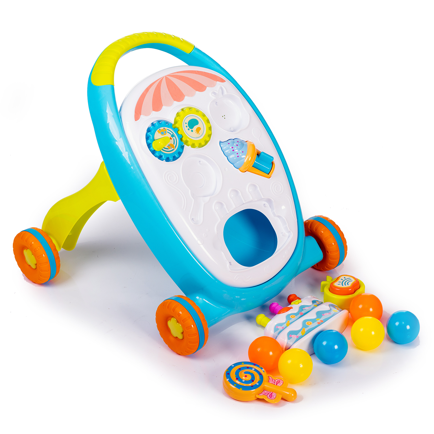 Каталка Babyhit Игровой центр Move and Play Sweets голубой - фото 4