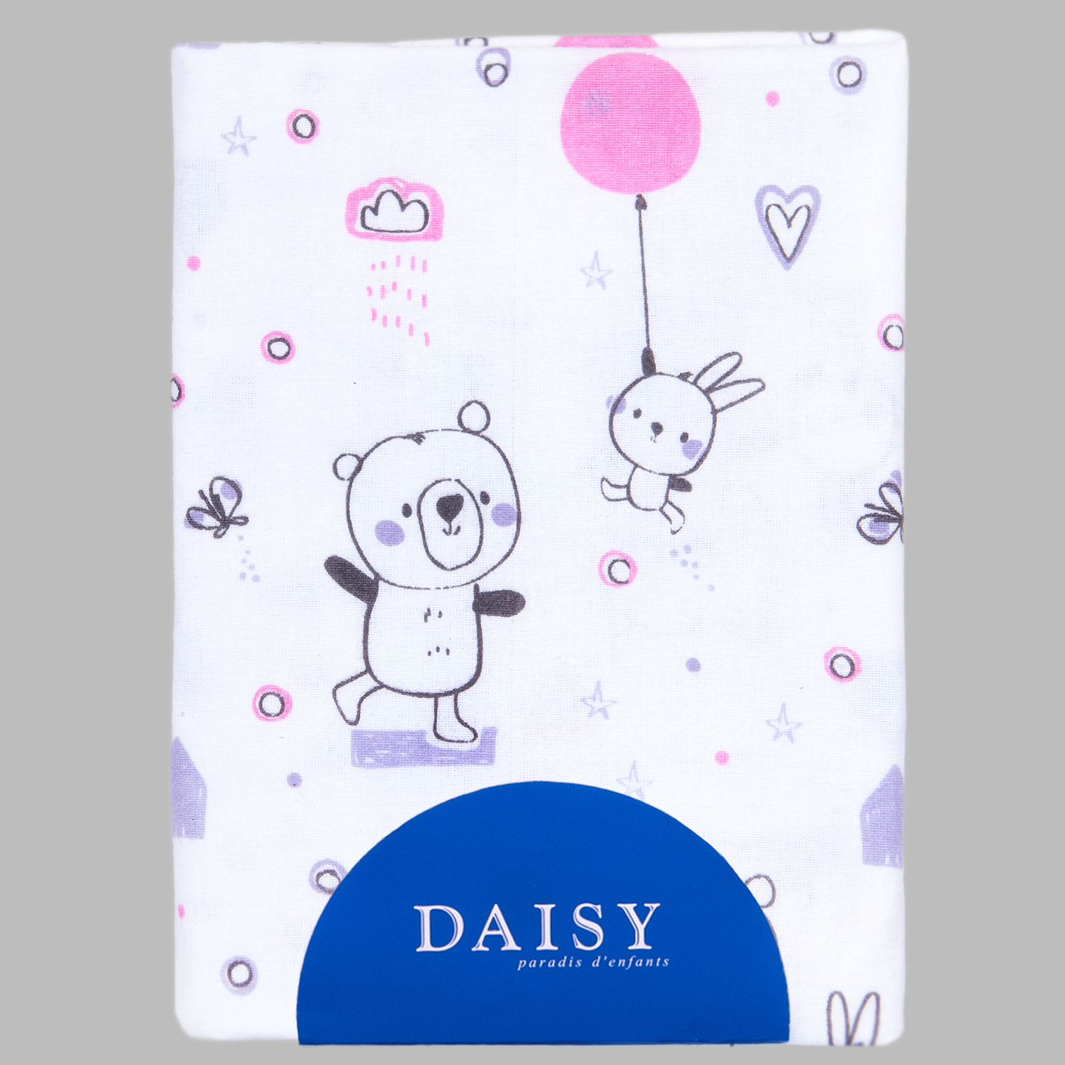 Пеленка Daisy Фланель 90х145см Мишка с шариком - фото 1
