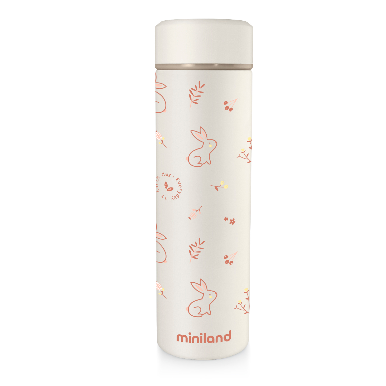 Термос Miniland для еды и жидкостей Natur Thermos Bunny зайчик 450 мл - фото 1