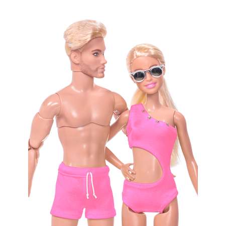 Комплект купальников для Barbie Ken VIANA розовый и белый