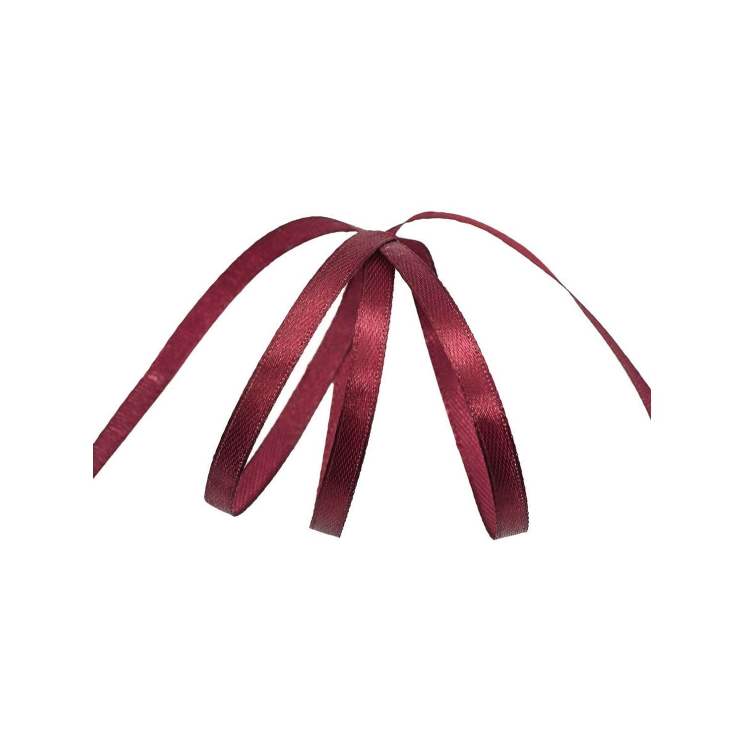 Лента Айрис атласная упаковочная флористическая 6 мм 22.86 м 030 темно - бордовый - фото 3