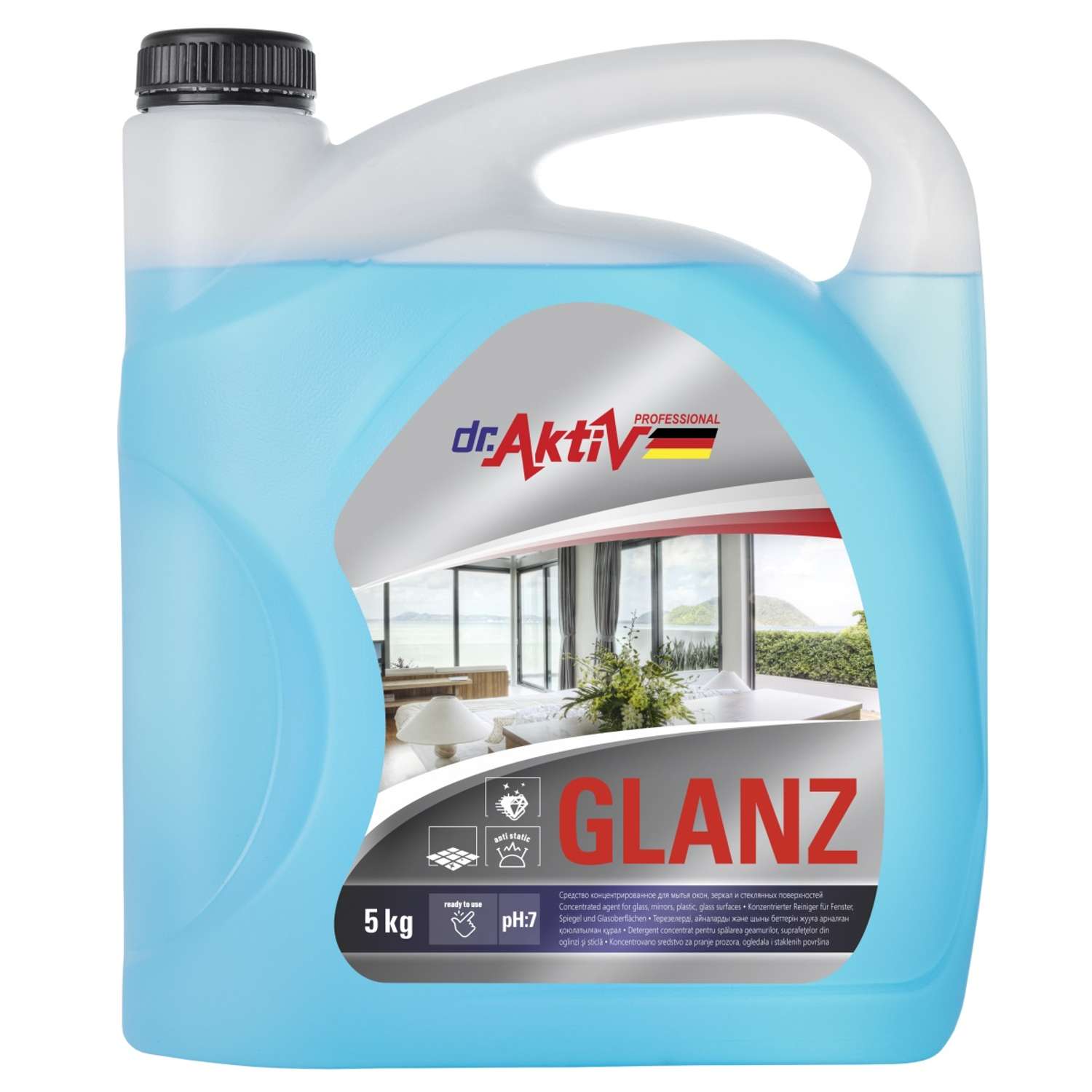 Средство для мытья стекол Dr.Aktiv Professional Glanz 5 кг - фото 1