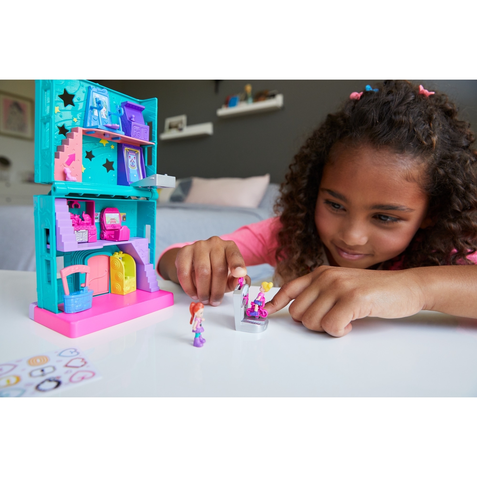 Набор игровой POLLY POCKET Полливиль станция Игровая комната GFP41 GGC29 - фото 8