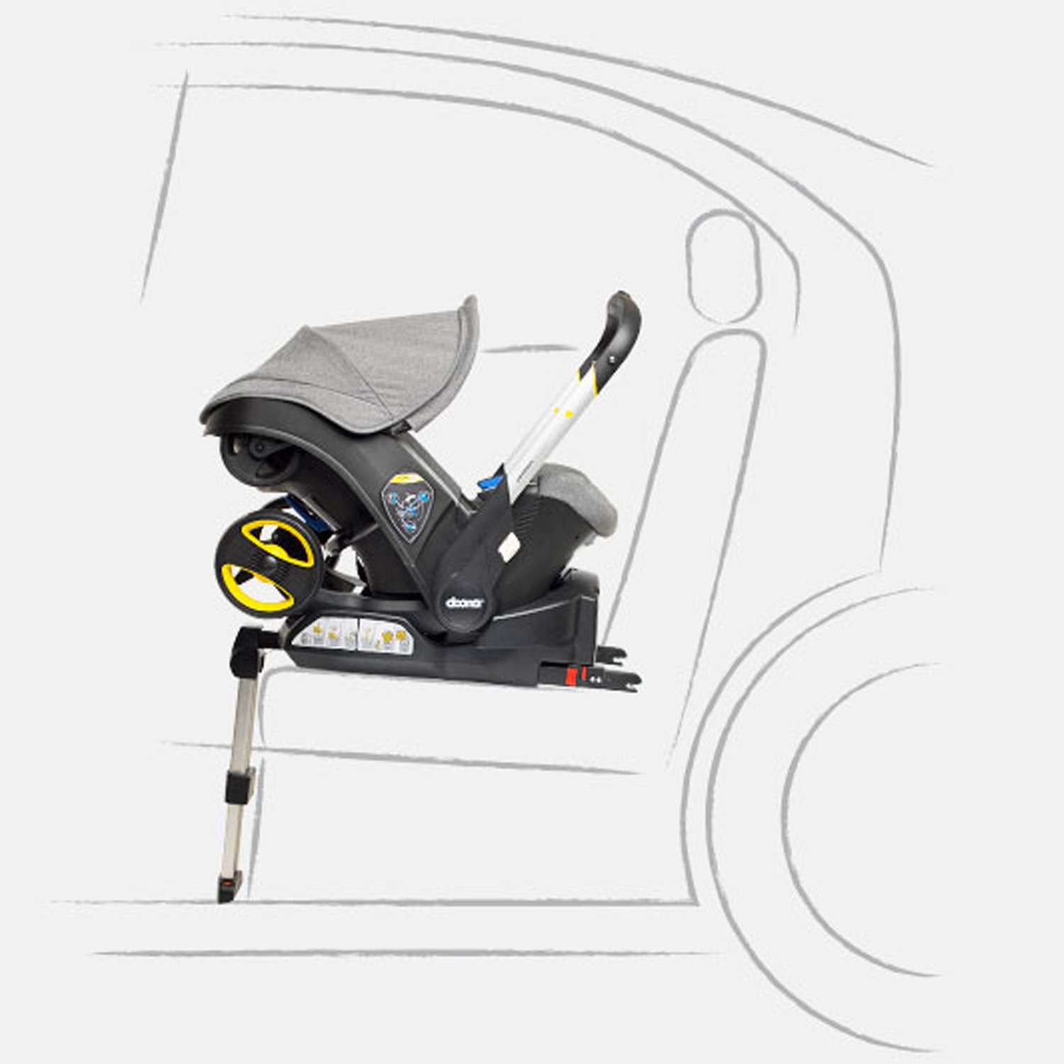 База Isofix Doona SimpleParenting для коляски-автокресла Чёрная - фото 6