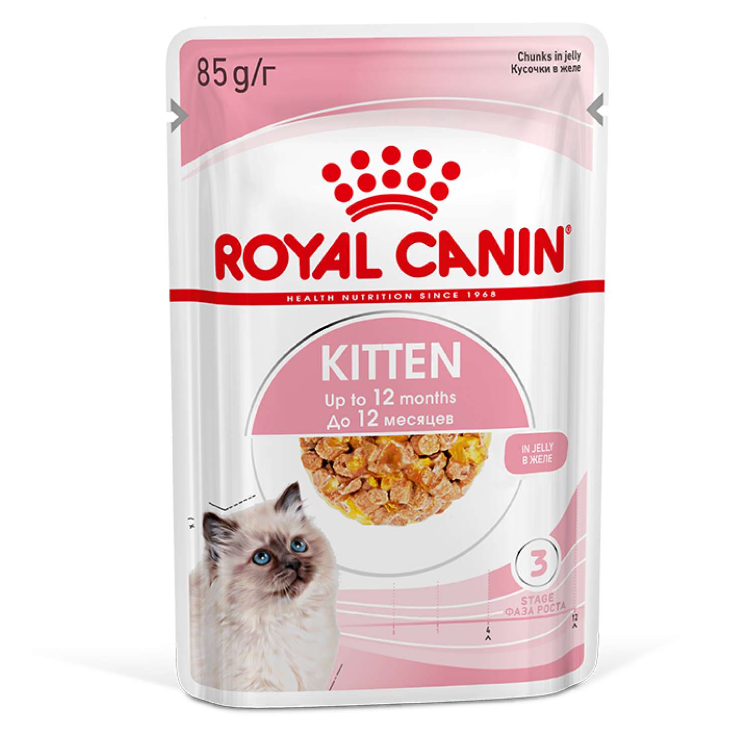 Корм влажный для котят ROYAL CANIN Kitten Instictive 85г желе пауч 77850 - фото 2