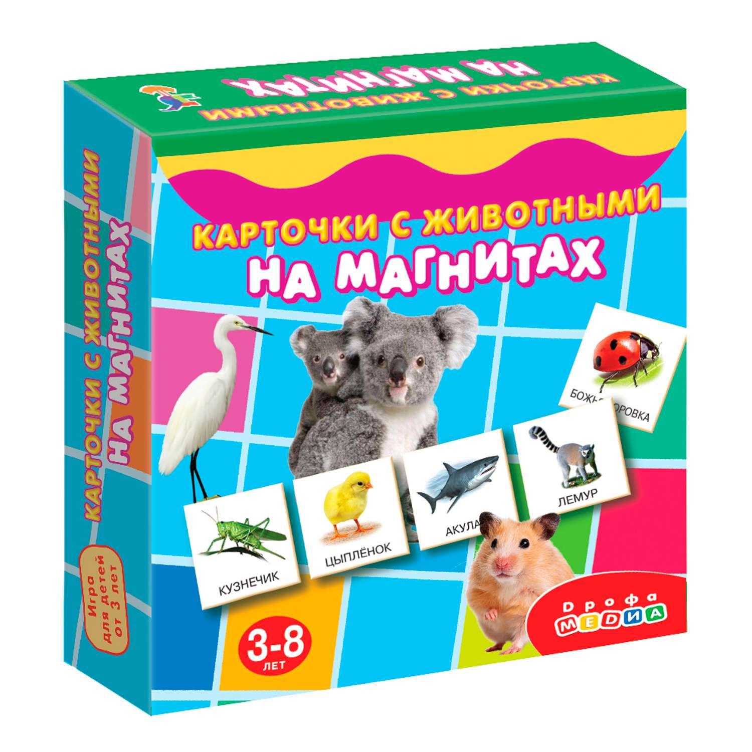 Игра развивающая Дрофа-Медиа Карточки с животными на магнитах 2906 - фото 1