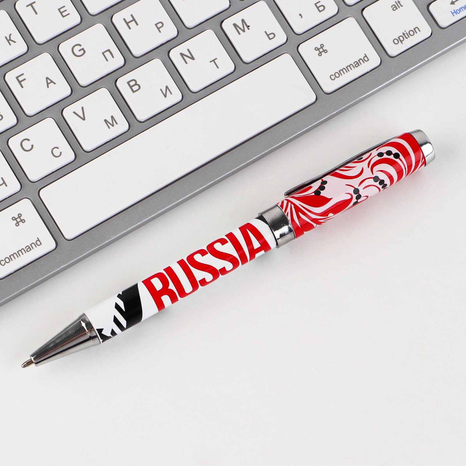 Ручка металлическая Mr. PRESIDENT PUTIN TEAM шариковая Russian Синяя паста 1 мм Фурнитура серебро - фото 4