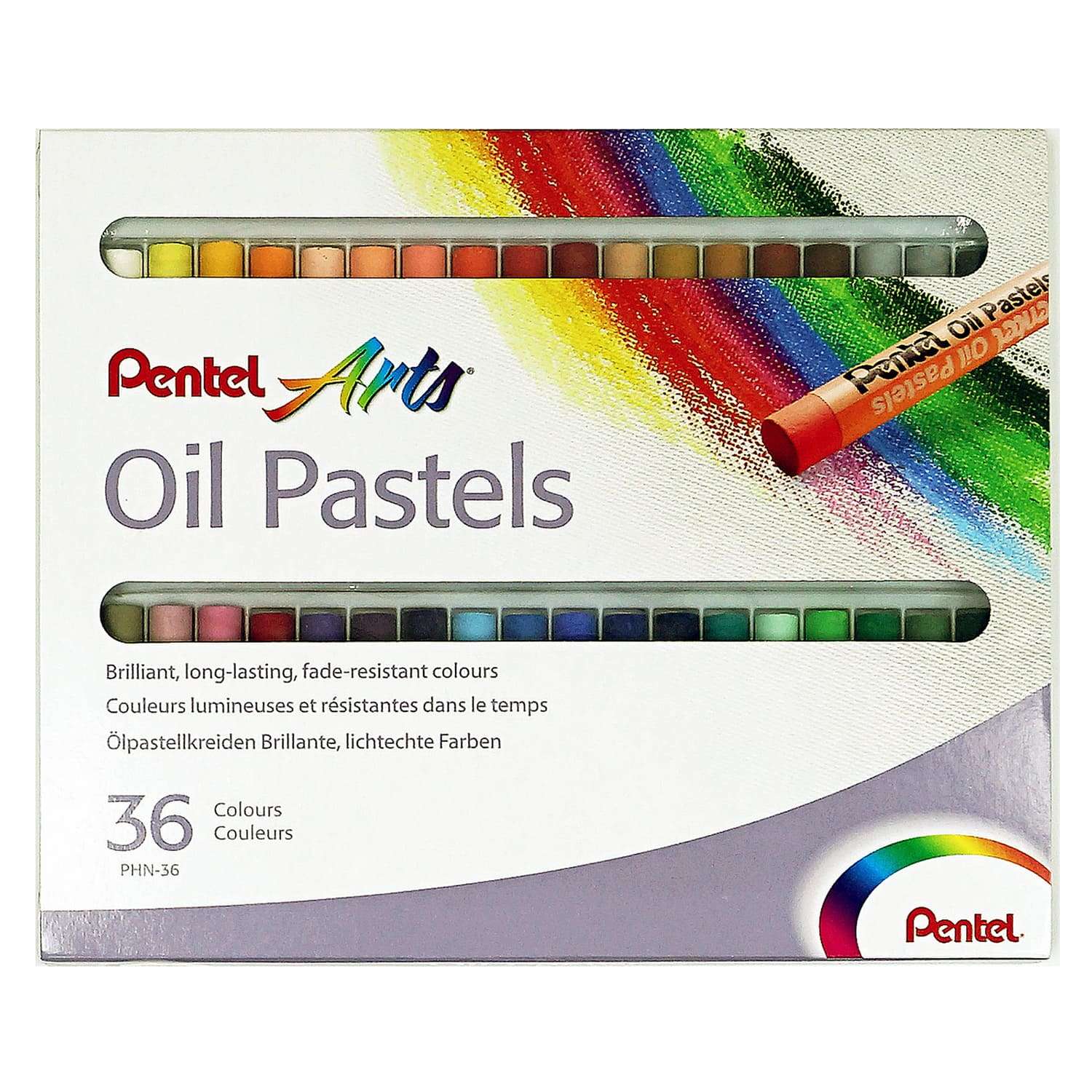 Пастель масляная Pentel В картоне 36 цветов - фото 1