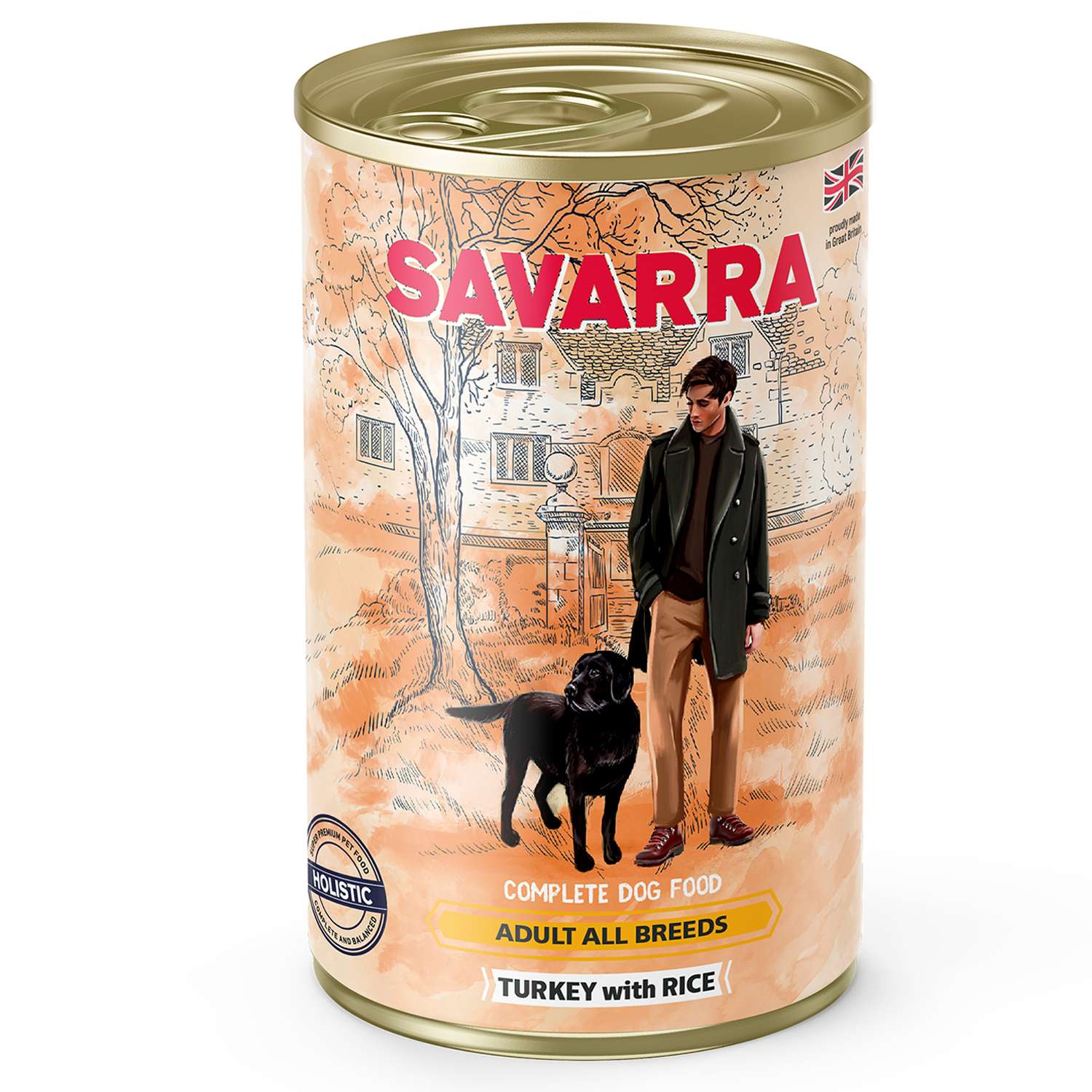 Корм для собак Savarra индейка-рис консервированный 395г - фото 1