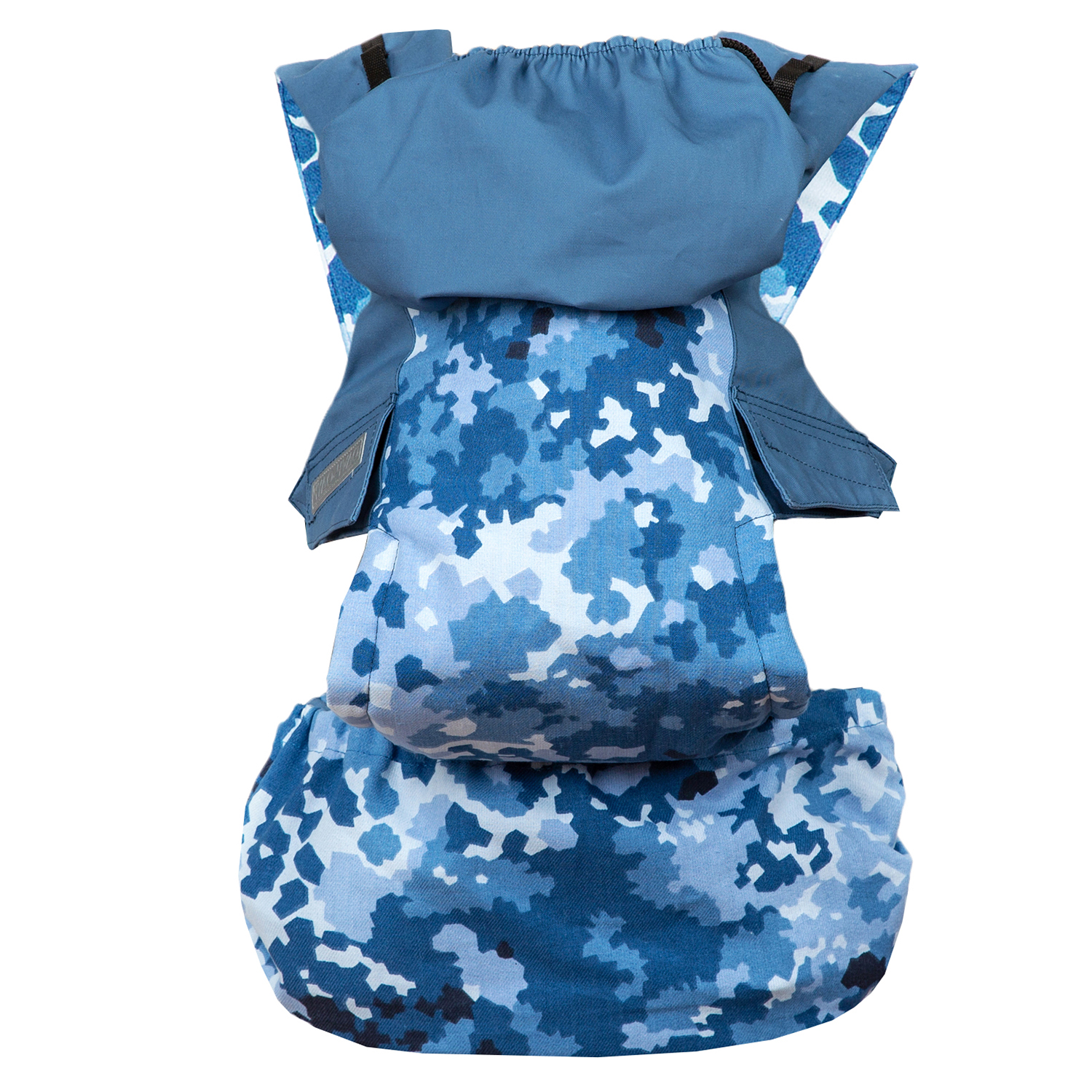 Слинг-рюкзак Чудо-чадо переноска для детей Бебимобиль Позитив камуфляж/синий - фото 5