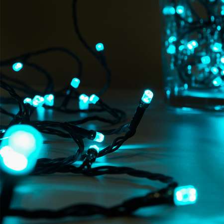 Гирлянда SH Lights Нить 120 бирюзовых LED 12м