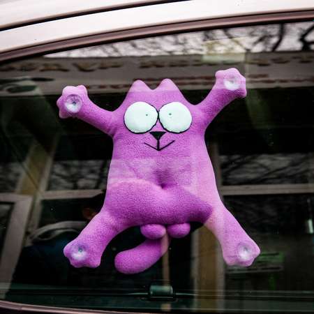 Мягкая игрушка SNOOGY на присосках Котофаня Мачо фиолетовый