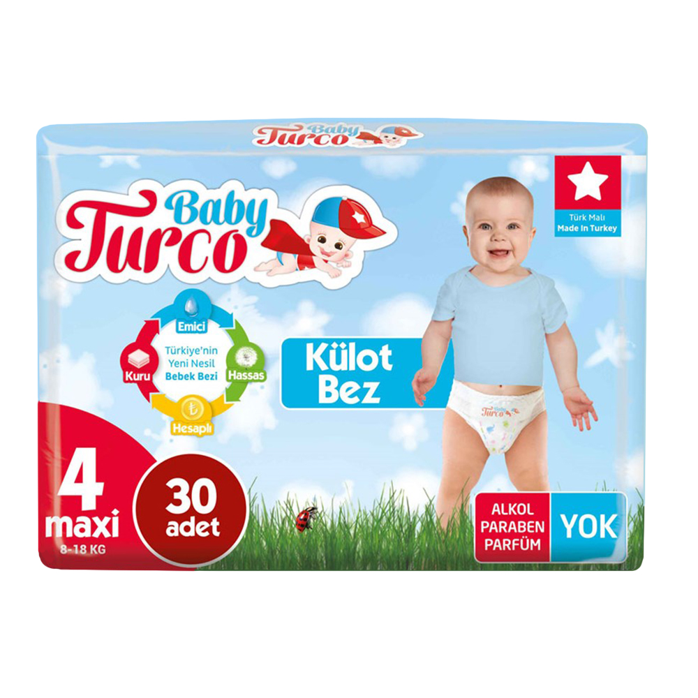 Подгузники-трусики дневные Baby Turco 8-16кг 90 штук - фото 1