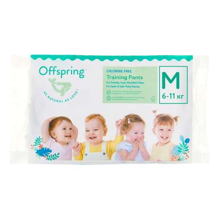 Трусики-подгузники Offspring Travel pack M 6-11 кг 3 шт 3 расцветки