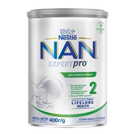 Смесь NAN 2 кисломолочный 400г с 6мес