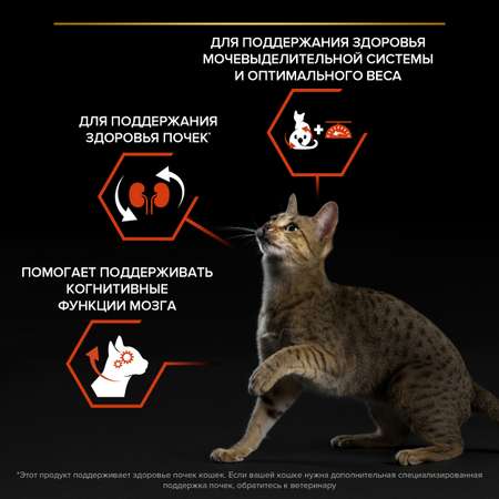 Корм сухой для кошек PRO PLAN 1.5кг с лососем при стерилизации и кастрации для поддержания органов чувств