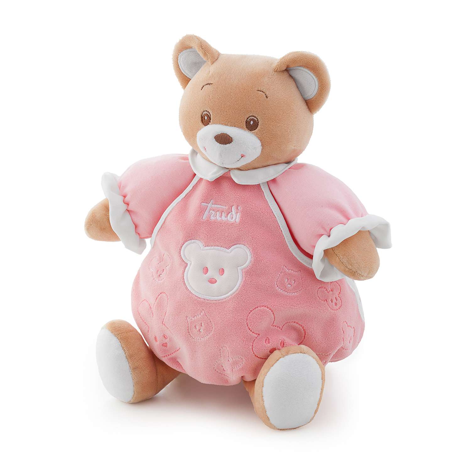 Мягкая игрушка TRUDI Мишка в розовом платье 35см - фото 1