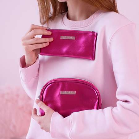 Косметичка Lady Pink must have металлик