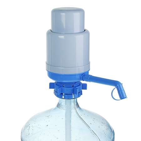 Помпа Sima-Land для воды LESOTO Standart механическая под бутыль от 11 до 19 л голубая