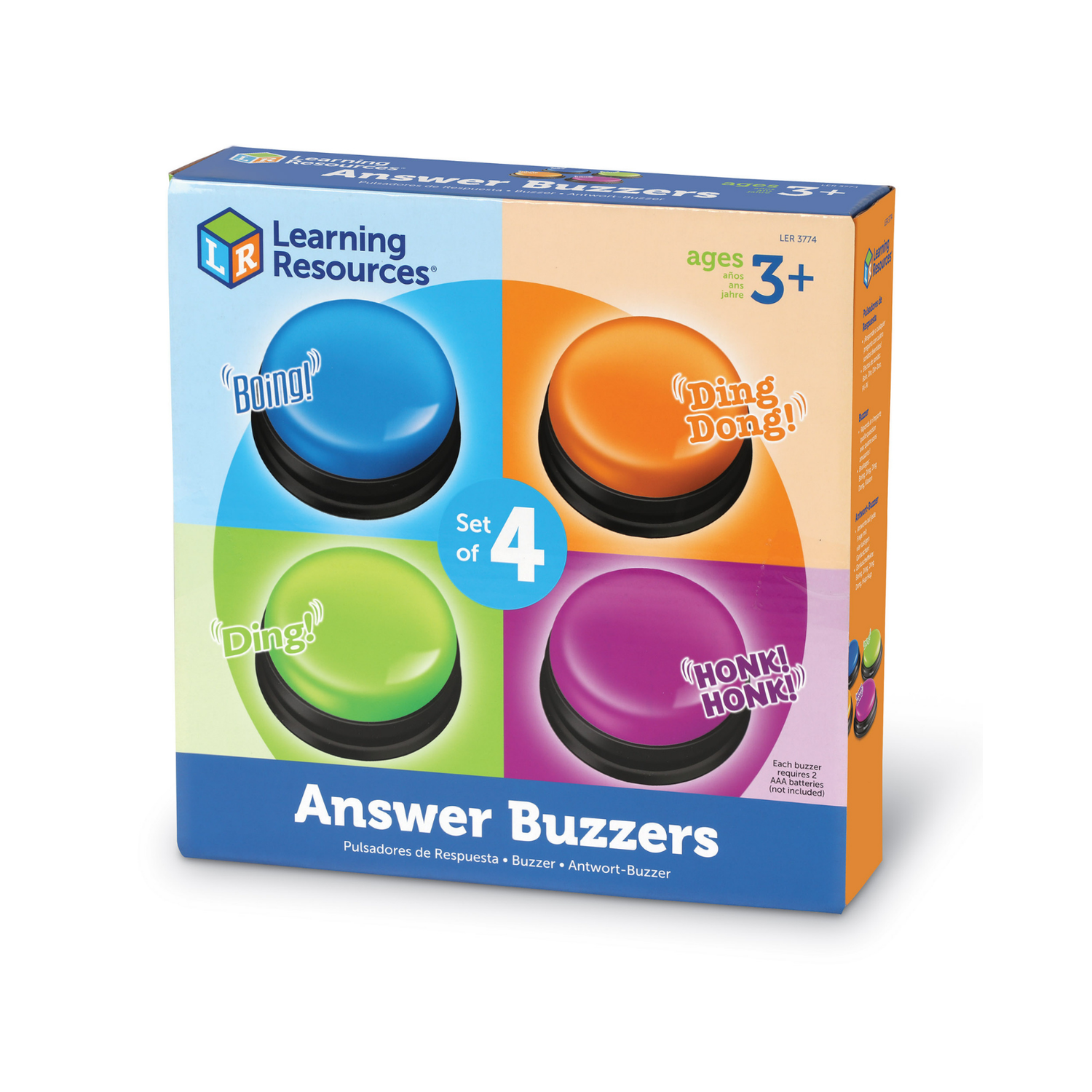 Игровой набор Learning Resources Гигантские кнопки «‎Стремительный ответ» 4 элемента - фото 2