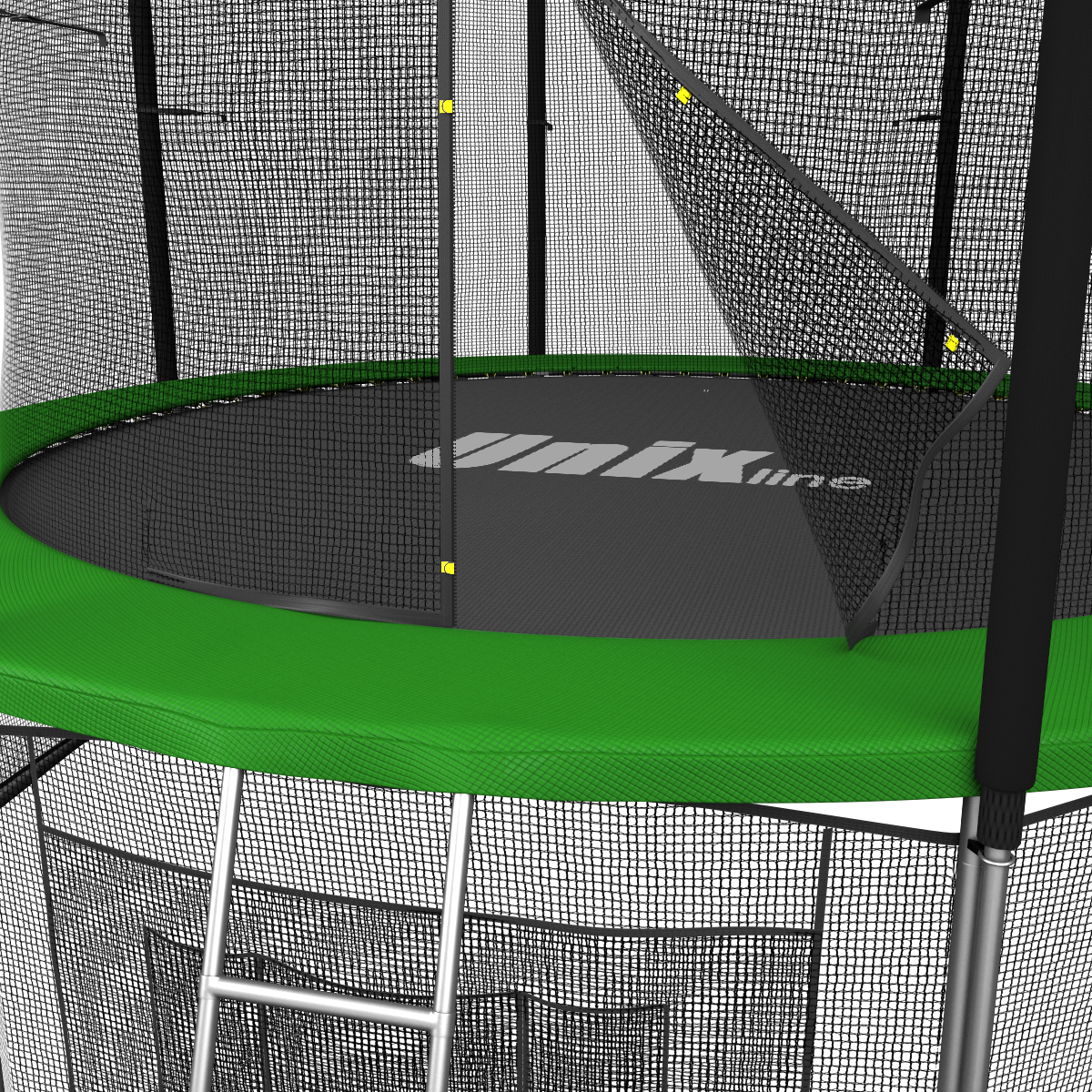 Батут каркасный Classic 8 ft UNIX line общий диаметр 244 см до 150 кг диаметр прыжковой зоны 192 см - фото 14