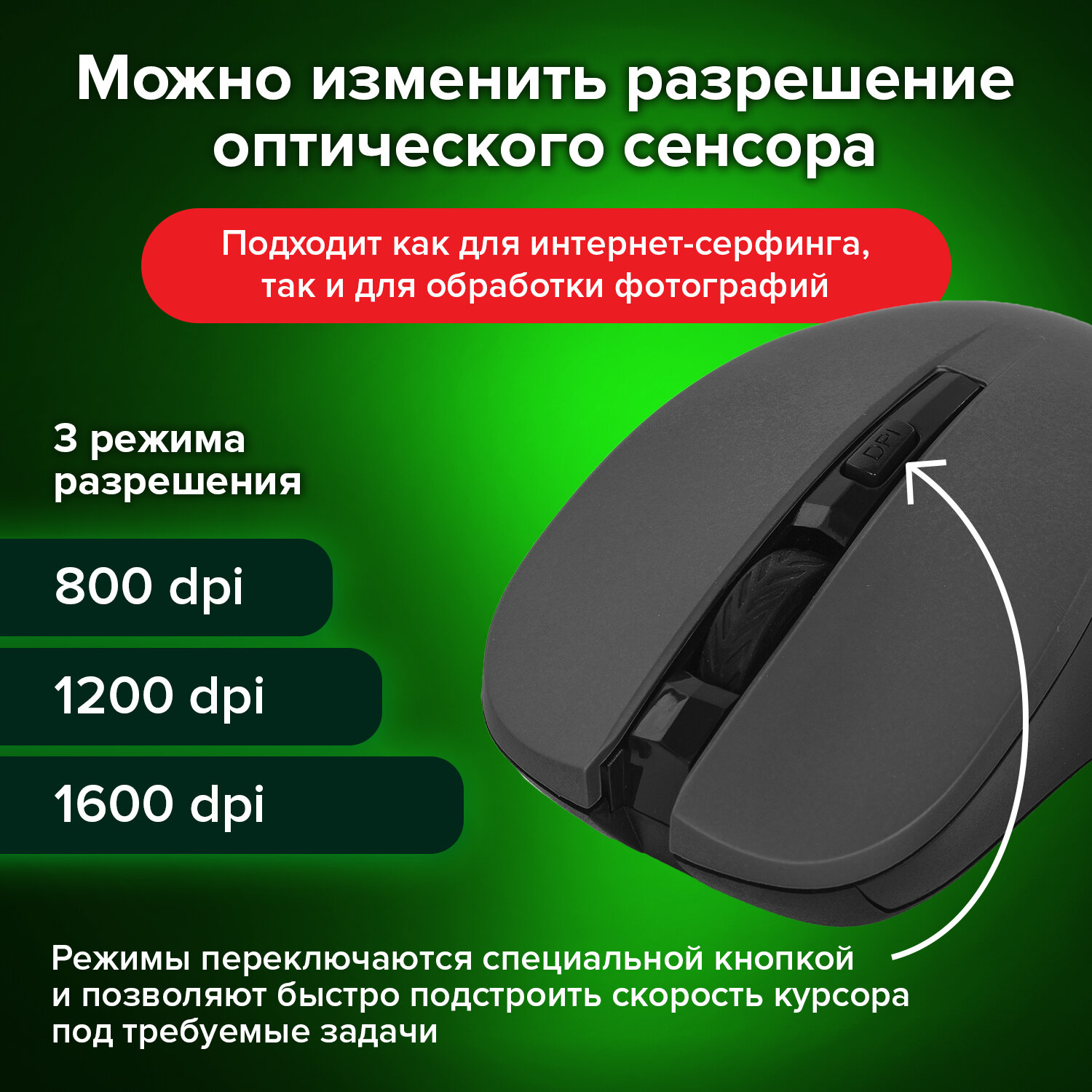 Мышь беспроводная Sonnen V111 Usb 800/1200/1600 dpi - фото 2