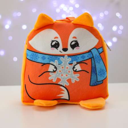 Рюкзак Milo Toys детский новогодний «Лиса со снежинкой» 24х24 см