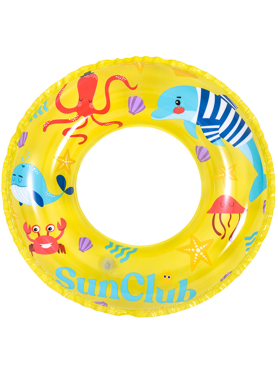 Надувной круг для плавания Jilong Морская фауна (50 см желтый) - фото 1