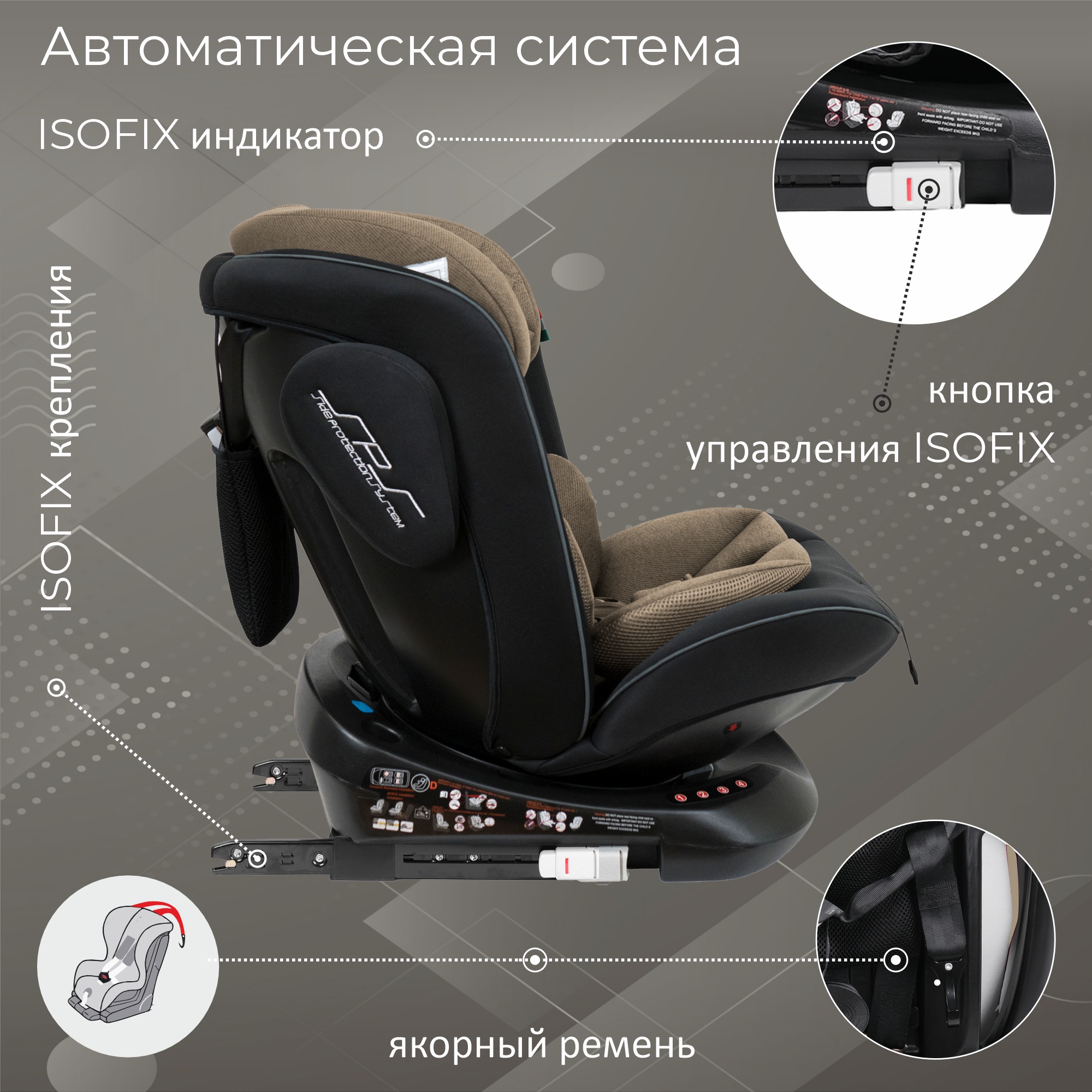 Автокресло Sweet baby Crosstour 360 Isofix Beige - фото 3