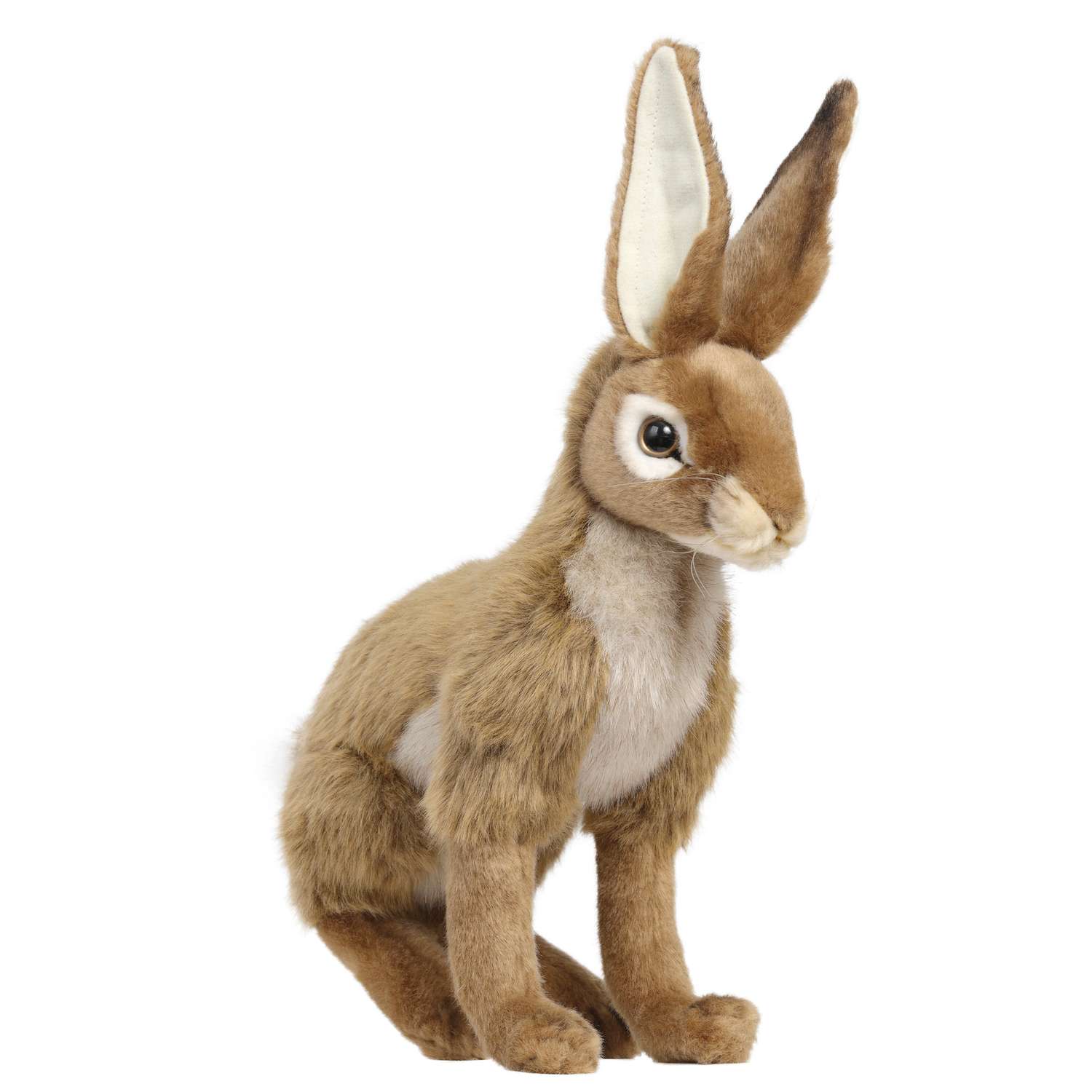Реалистичная мягкая игрушка Hansa Чернохвостый заяц 20 см - фото 1