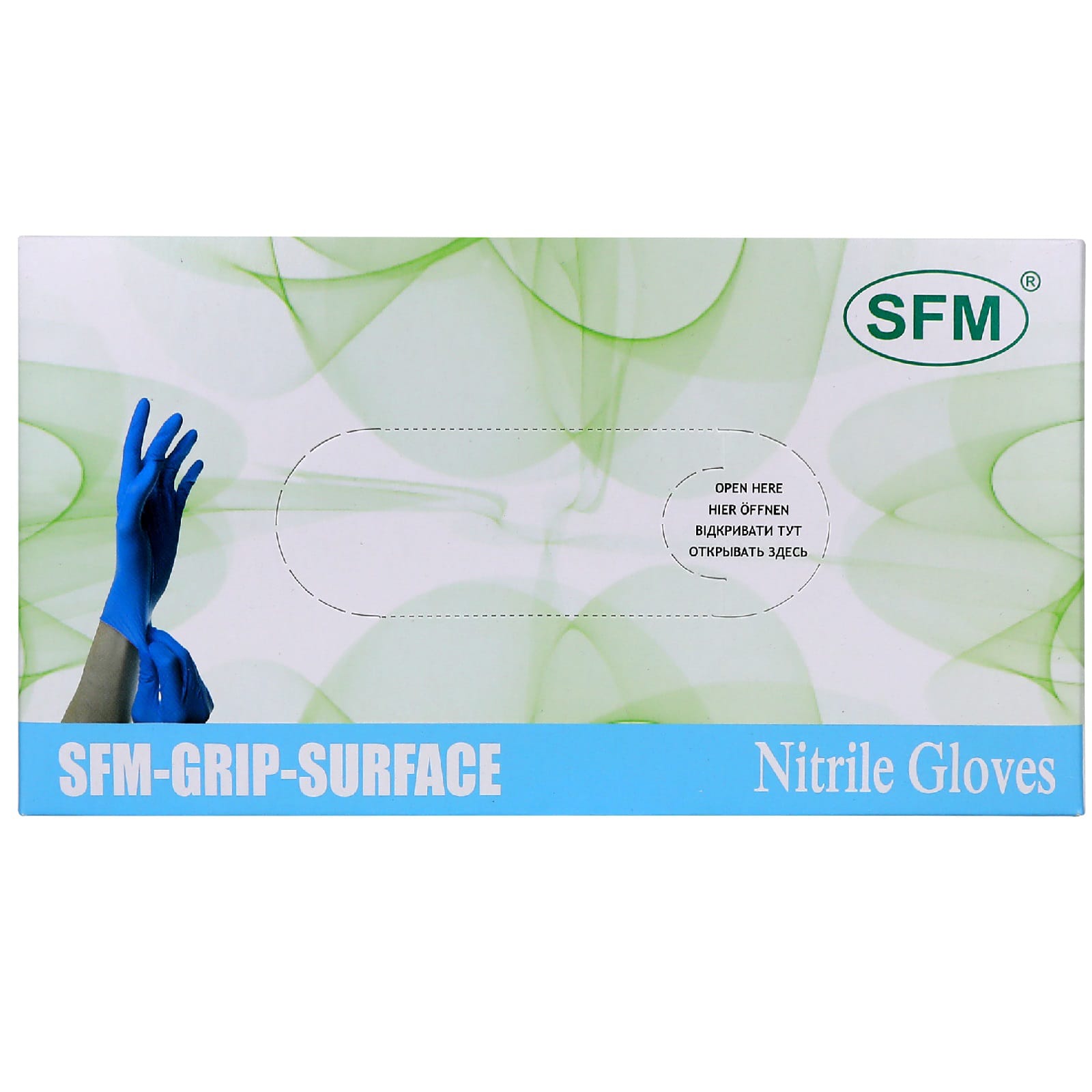 Перчатки SFM Hospital Products Нитриловые GRIP-SURFACE размер XS(5-6) 50 пар - фото 1