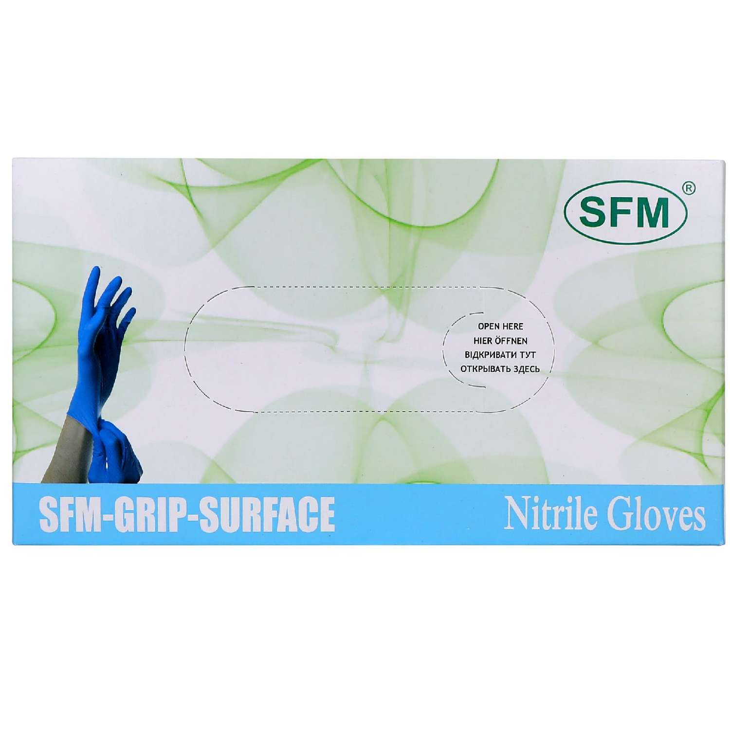 Перчатки SFM Hospital Products Нитриловые GRIP-SURFACE размер XS(5-6) 50 пар - фото 1