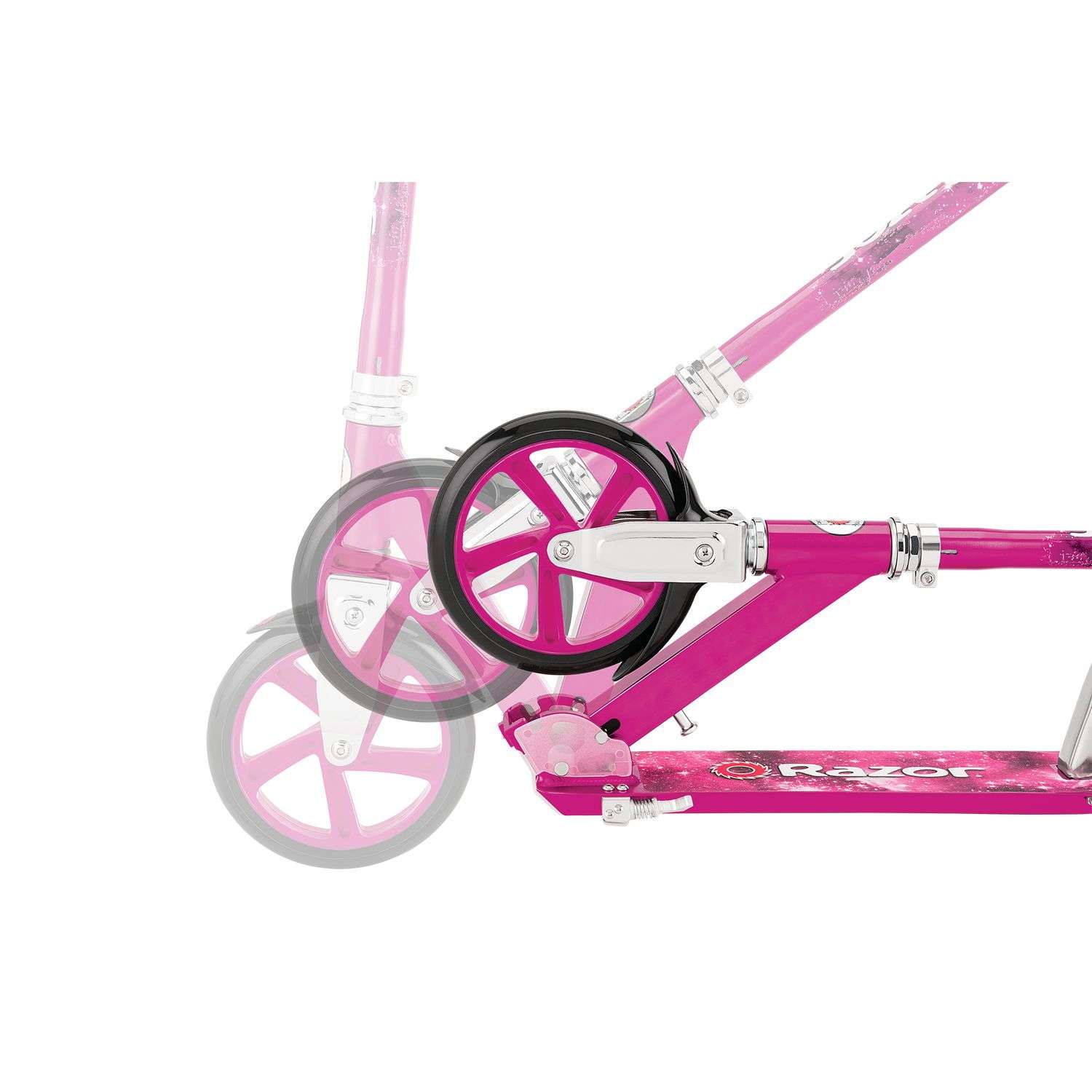 Самокат двухколёсный RAZOR A5 Lux розовый городской складной лёгкий для детей и взрослых - фото 6