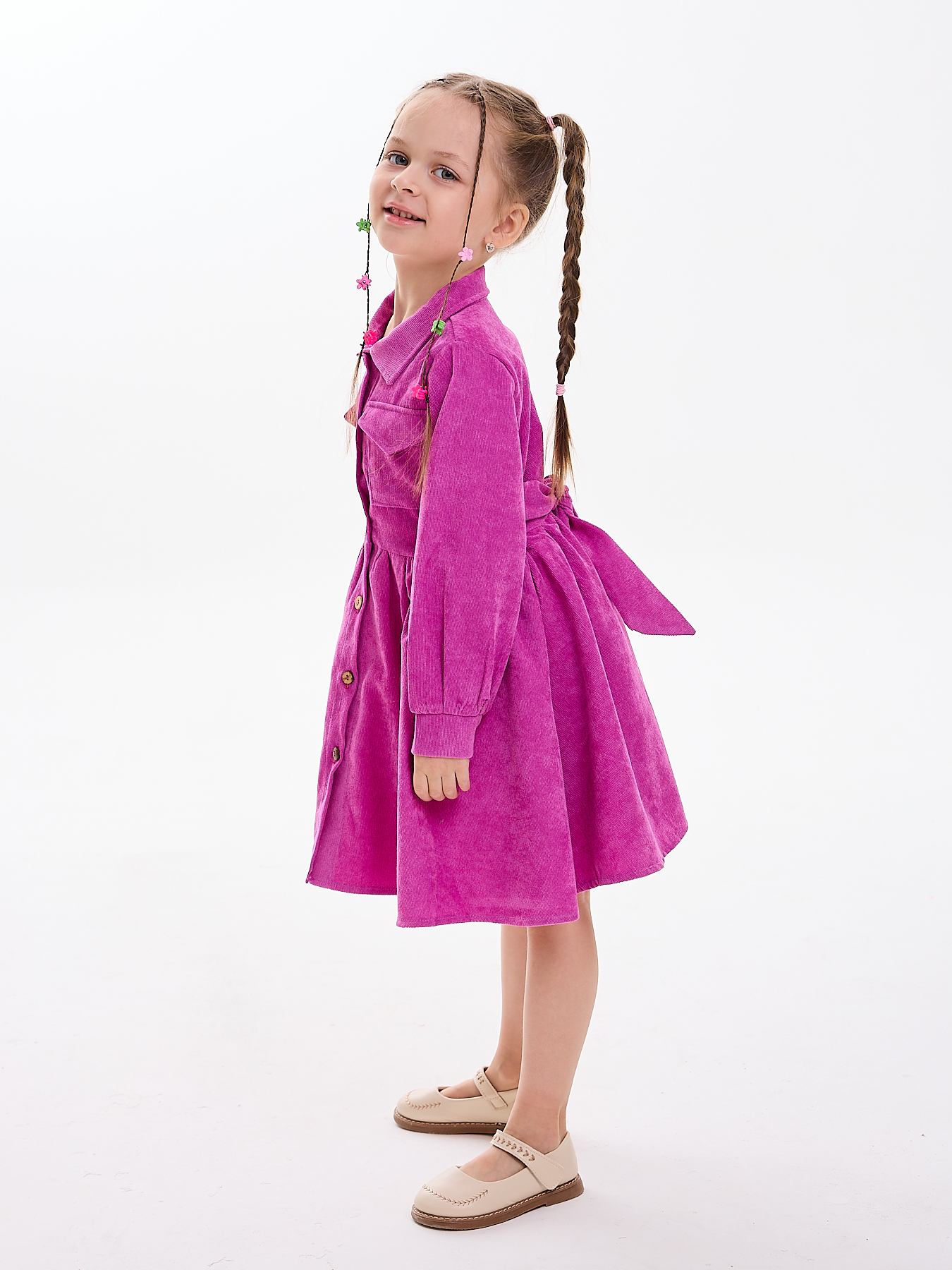 Платье Mil Art kids 1902201545DRESS-WELVET2-PURPLE - фото 5