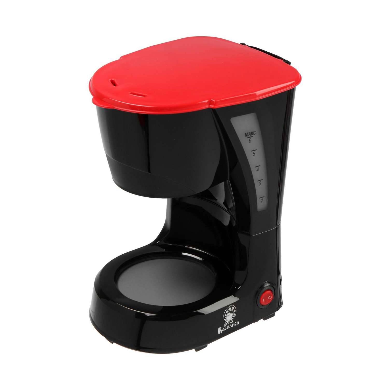 Кофеварка Luazon Home КВ1-600 капельная 600 Вт 0.6 л чёрно-красная - фото 2