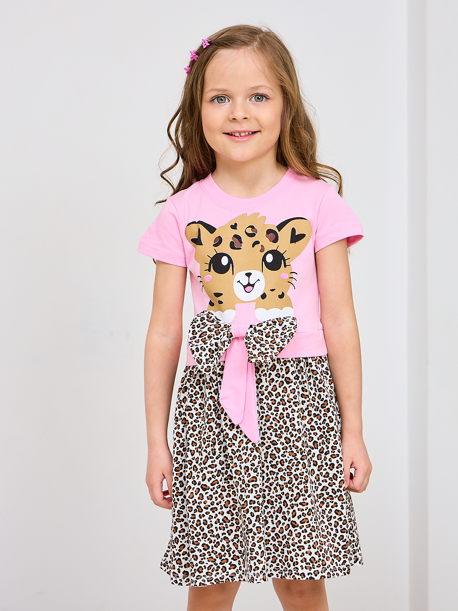 Платье Mil Art kids 1902201546DRESS-LEOPARD-PINK - фото 3